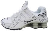Tênis Nike Shox NZ Branco Preto e Cinza MOD:10370